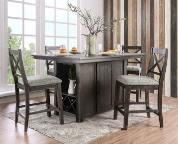 Faulkton Counter Ht. Dining Table CM3391PT in Dark Walnut w/Opt [FADS-CM3391PT-Faulkton]