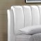 B123 Upholstered Bed in White Leatherette