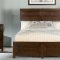 Coffee Bean Finish Transitional Style Bed w/Optional Case Goods