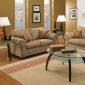 Dream Woodsmoke or Carnival Brandy Fabric Sofa & Loveseat Set