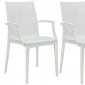 Weave Set of 4 Indoor/Outdoor Chairs MCA19W - White - LeisureMod