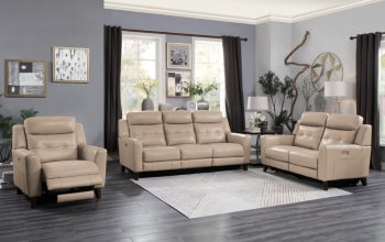 Wystan Power Reclining Sofa 9803 - Beige - Homelegance w/Options [HES-9803-3PW-Wystan]