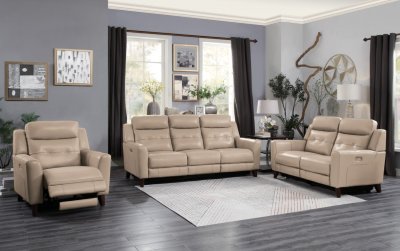 Wystan Power Reclining Sofa 9803 - Beige - Homelegance w/Options