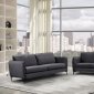 Poppy Sofa 690 in Grey Velvet Fabric by Meridian w/Options