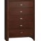 8101-Carolina Bedroom 5Pc Set in Brown by Global w/Options