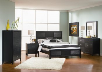 Grove 201651 5Pc Bedroom Set in Black by Coaster w/Options [CRBS-201651-Grove]