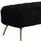 Tiffany Bench 108 in Black Faux Fur by Meridian