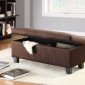 Clair 471NF Lift Top Storage Bench by Homelegance in Chocolate