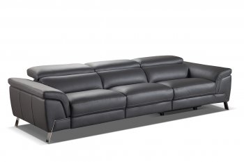 Azur Reclining Sofa in Grey Full Leather by VIG [VGS-Azur Grey]