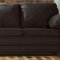 Black Fabric Transitional Sofa w/Super-Soft Arm Pillows