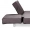 Contemporary Convertible Sofa Bed in Espresso Leatherette