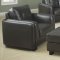 504461 Sawyer Sofa in Charcoal Bonded Leather by Coaster