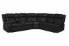 Cobalt Motion Sectional Sofa in Black Leather Gel by Amalfi