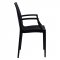 Weave Set of 4 Indoor/Outdoor Chairs MCA19BL -Black - LeisureMod