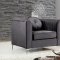 Isabelle 612 Sofa in Grey Velvet Fabric w/Options by Meridian