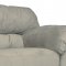 Sage Microfiber Transitional Living Room W/Sewn-on Arm Pillows