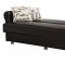 Brooklyn Sofa Bed Convertible in Black Bonded Leather by Empire