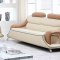 7962 Sofa in Almond & Brown Faux Leather w/Options