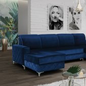 Alfredo W114 Sectional Sofa - Blue - Skyler Design