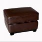 Light Brown Color Cube Shape Modern Leather Ottoman