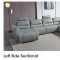 2144 Sectional Sofa in Gray Leather by ESF w/Recliner