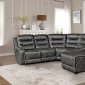 Putnam Power Motion Sectional Sofa 9405GY in Gray by Homelegance