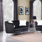 FD170 Sofa & Loveseat Set in Black Velvet by FDF