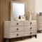 Elaina Bedroom Set CM7898 in Beige & Espresso by FOA w/Options