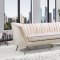 Margo Sofa 622 in Cream Velvet Fabric by Meridian w/Options