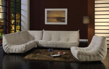 Gray Micro Suede Modern Sofa & Loveseat Set w/Options [CVS-Camilla Gray]