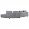 Toscano Sectional Sofa 504075 in Gray Fabric by Coaster