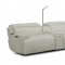 6095B Power Reclining Sectional Sofa in White Leather by J&M