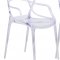 Milan Set of 4 Dining Chairs MW17CL in Clear by LeisureMod