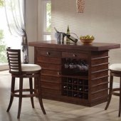 70025 Pacifica Bar Table in Cherry by Acme w/Optional Bar Chairs