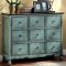 Orofino Accent Hallway Chest CM-AC147 Distressed Teal & Cherry