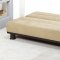 Camel Micro Suede Contemporary Sofa Sleeper w/Canister Legs