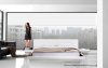 White Gloss Finish Modern Platform Bed w/Leatherette Headboard