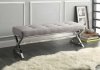 Rory Bench 4605GY in Grey Linen Fabric by Homelegance