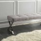 Rory Bench 4605GY in Grey Linen Fabric by Homelegance