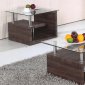 80405 Alfie Coffee Table 3PC Set in Dark Oak by Acme w/Glass Top