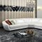 K8346 Sectional Sofa in White Italian Leather by VIG