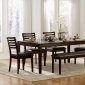 Espresso Finish Modern Dining Table w/Optional Chairs & Bench