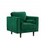 Emily Sofa 625 in Green Velvet Fabric by Meridian w/Options