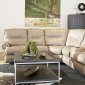 Roadster Power Motion Sectional Sofa in Beige Leather by Klaussn