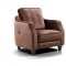 Brown Fabric Modern 3Pc Sofa, Loveseat & Chair Set w/Ottoman