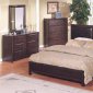 Modern Cappuccino Bedroom with Bycast Leather Detail