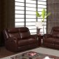 U9303 Motion Sofa in Brown Bonded Leather by Global w/Options