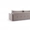 Crescent D.E. Sofa Bed in Grey by Innovation w/Chromed Legs