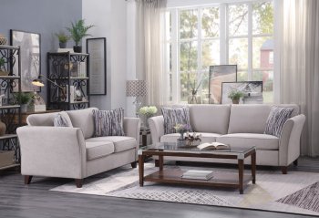 Barberton 3Pc Sofa Set 9825MS in Mushroom by Homelegance [HES-9825MS-Barberton Set]