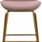 Paris Counter Stool 787 Set of 2 Pink Velvet Fabric by Meridian